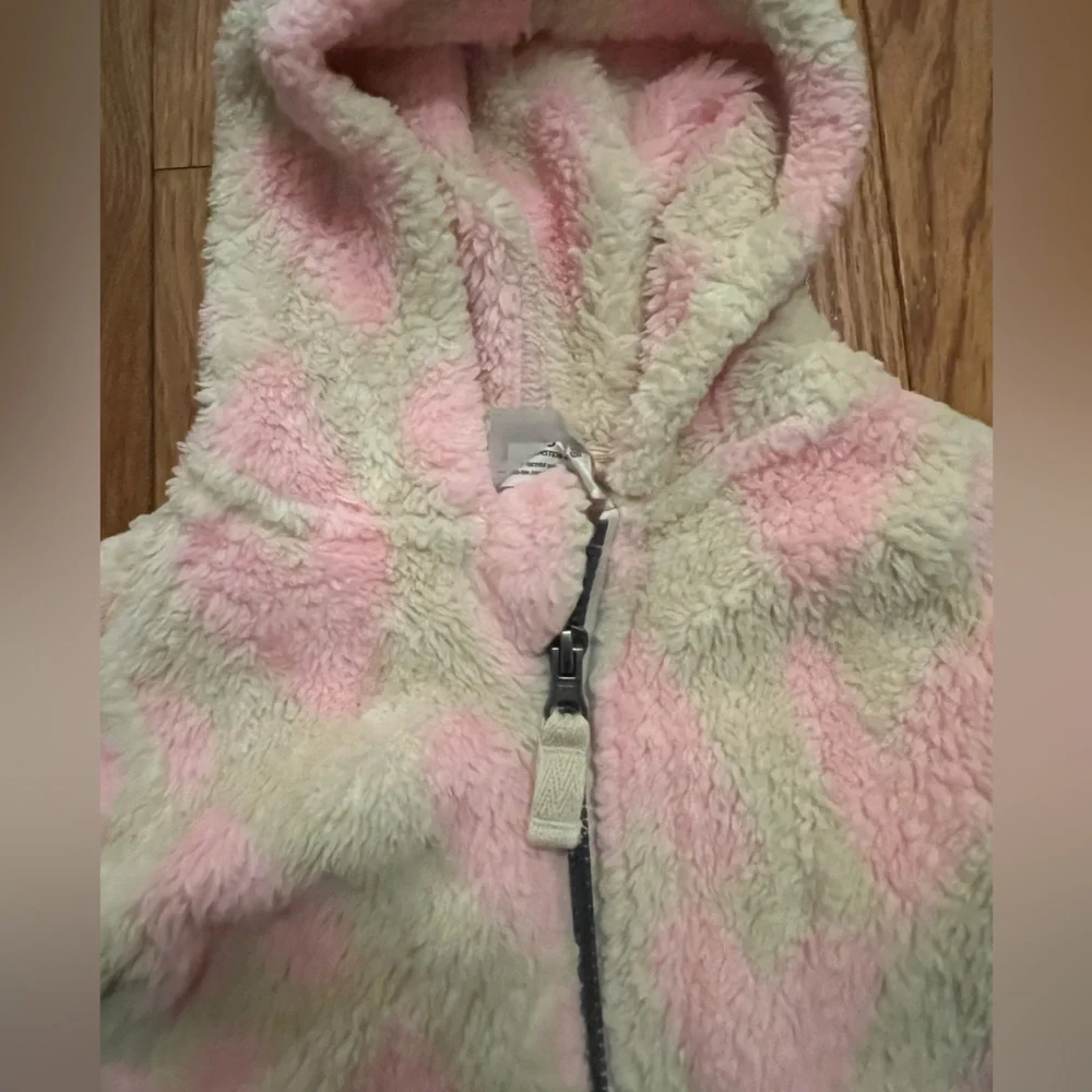 ❤️ 3/$25 Hanna Andersson Baby Girl Pink Heart Fleece Jacket |0-3M